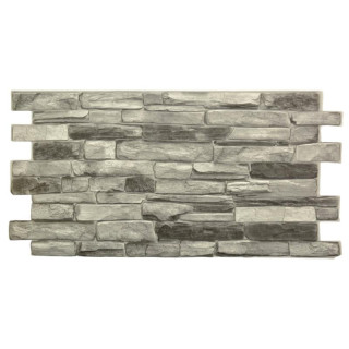 Panel PVC 98x49,8cm kamień łupek srebrny